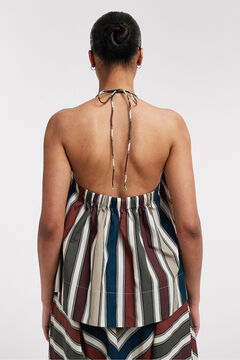 Topshop Top halter estampado