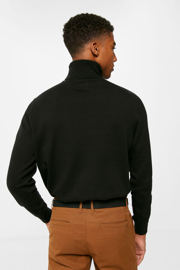Springfield Essential polo neck jumper black