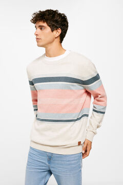 Springfield Twisted knit stripe jumper grey