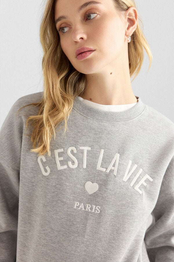 Springfield Printed sweatshirt grey