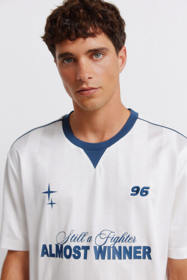 Springfield Almost football T-shirt beige