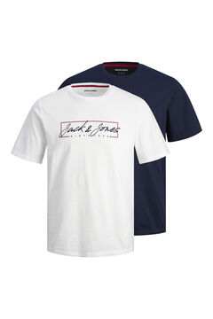 Springfield Pack of 2 standard plus fit T-shirts navy