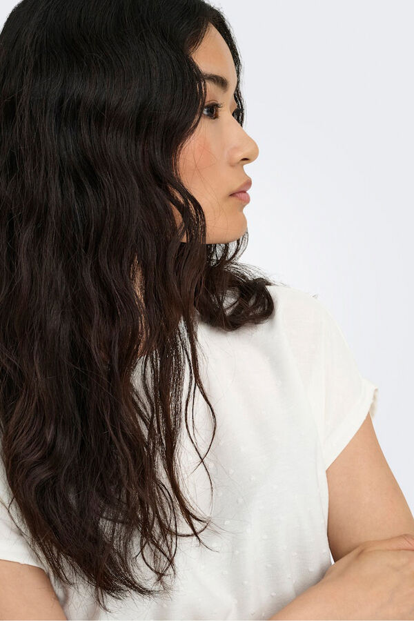 Only Plumetis T-shirt white