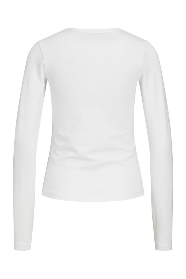 Jack & Jones Girl Ribbed long sleeve T-shirt white