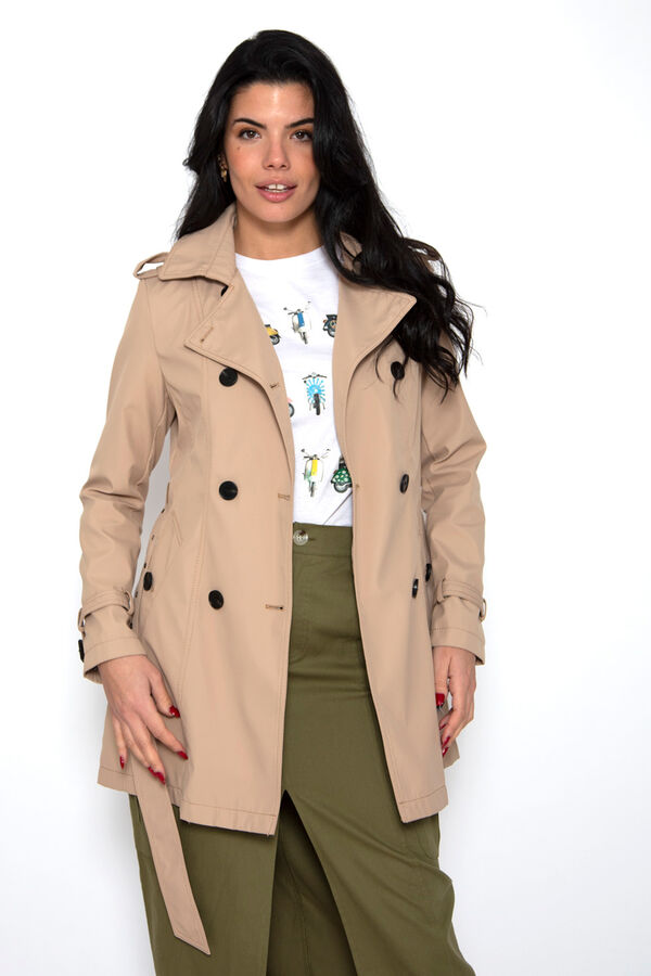 Springfield Buttoned trench coat with belt braon