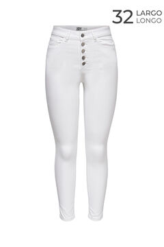 Springfield High waist skinny fit jeans white