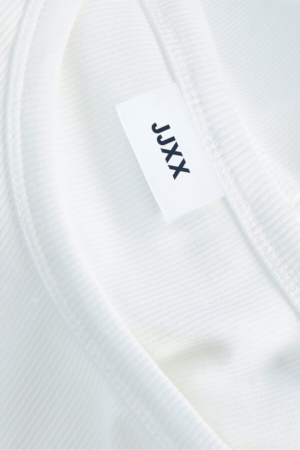 Jack & Jones Top com alças caneladas branco
