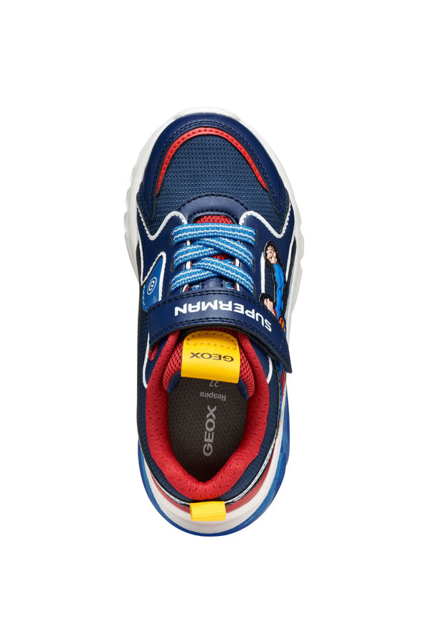 Geox Leather‑effect trainers blue