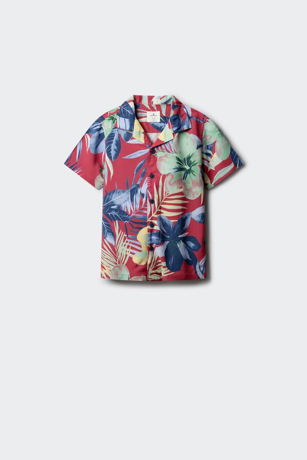 Springfield Kids Camisa manga corta flores ni&ntilde;o rojo