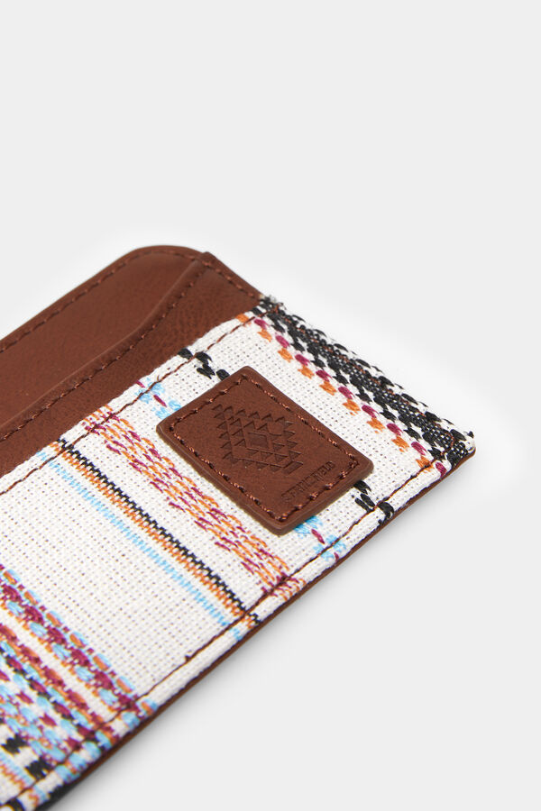 Springfield Ethnic fabric card holder tan