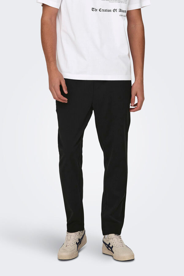 Springfield Fluid trousers with tapered hems black