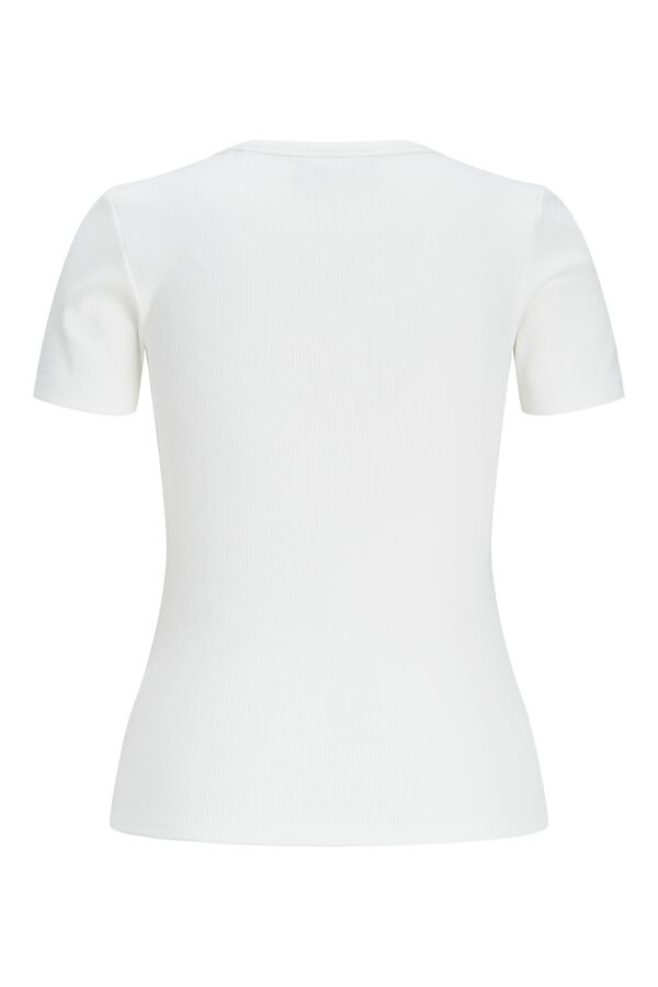 Jack & Jones Girl Fitted ribbed T-shirt white