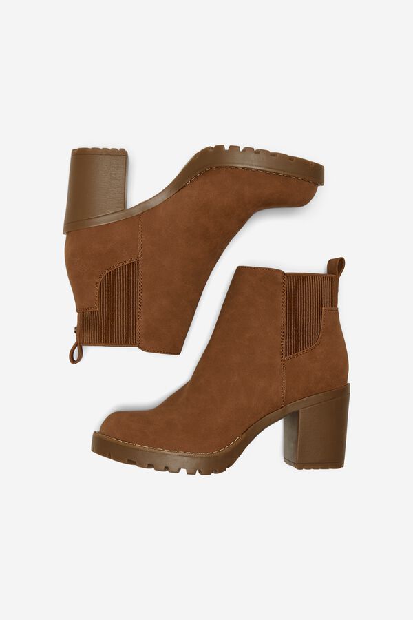Only Vegan leather heeled chelsea ankle boot nude