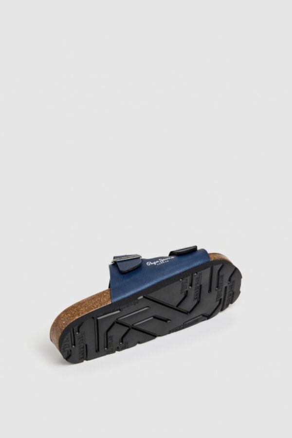 Pepe Jeans Double buckle anatomical sandals blue