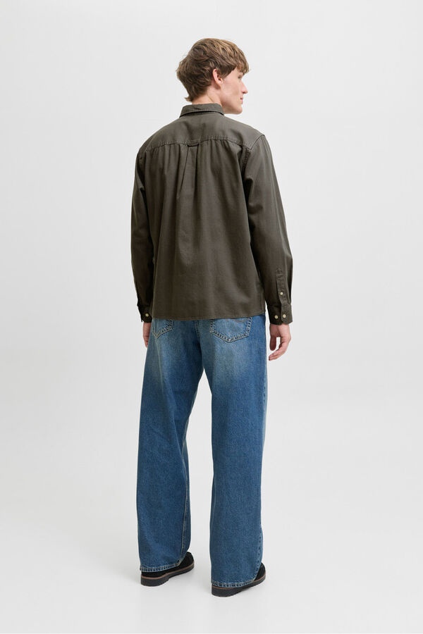 Jack & Jones Camisa estilo sarga tostado