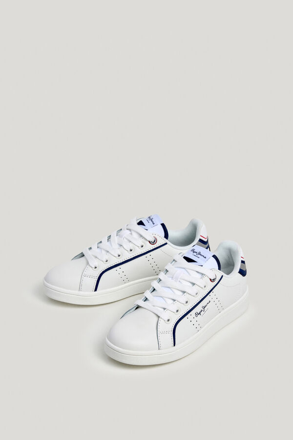 Pepe Jeans Logo tennis style sneaker white