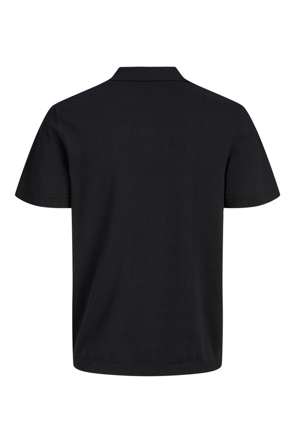 Jack & Jones Cotton regular fit jersey polo shirt black