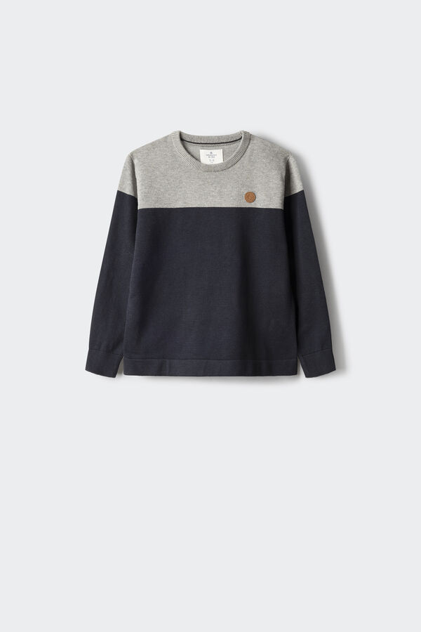 Springfield Jersey color block niño navy