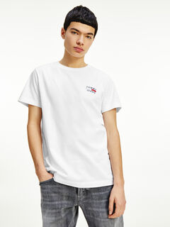 Springfield Tommy Jeans short-sleeved T-shirt with logo white