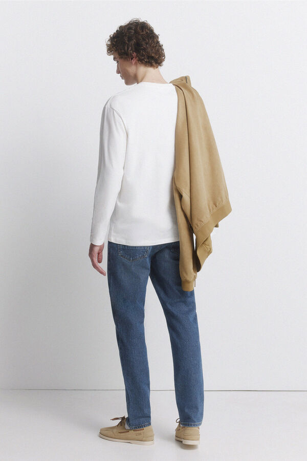 Springfield Jeans slim d&eacute;lavage fonc&eacute; moyen bleu