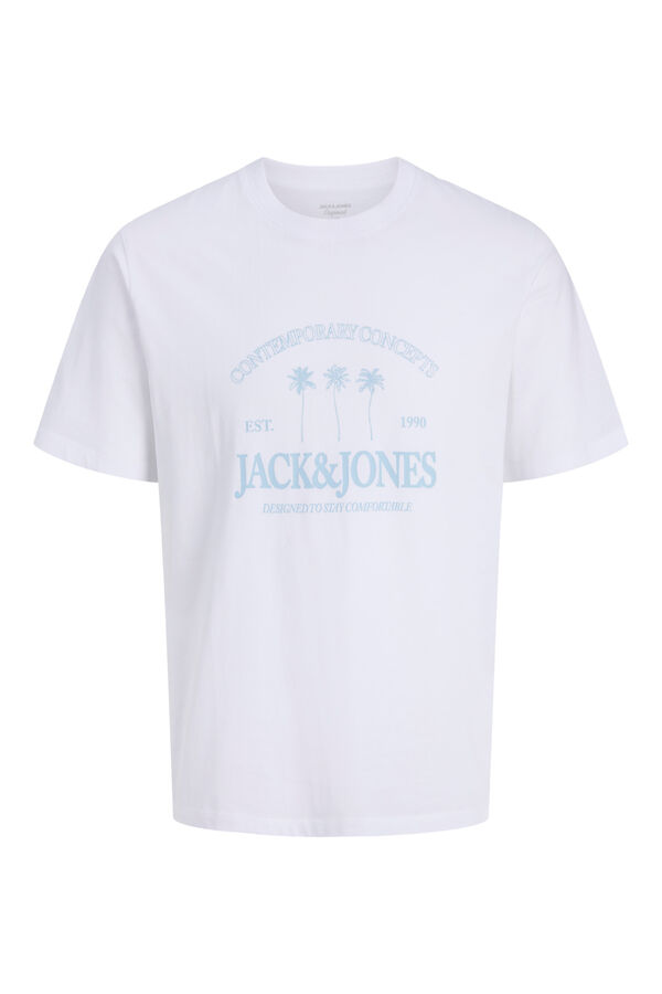 Jack & Jones PLUS Cotton short sleeve T-shirt white