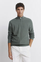 Springfield cardigan structur&eacute; uni vert