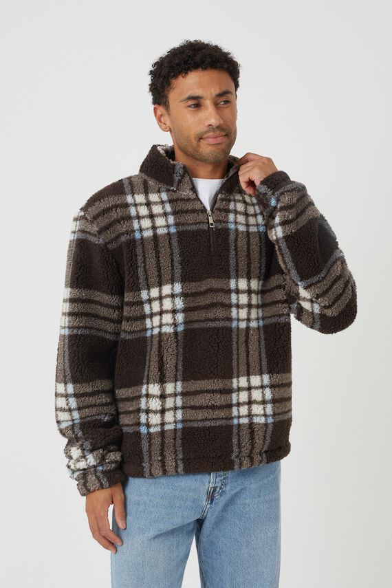 Sudadera borreguito media cremallera