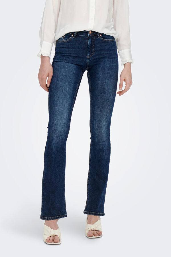 Springfield Medium rise flared jeans bluish