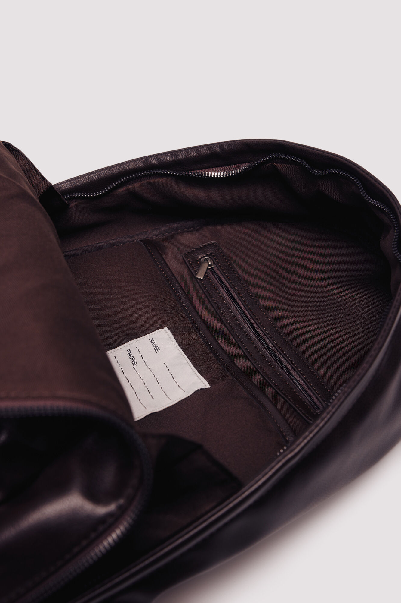 Springfield Ležerni ranac sa od ve&scaron;tačke kože braon boje