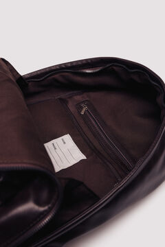 Springfield Brown leather effect casual backpack