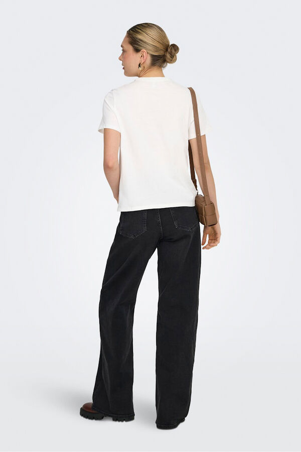 Only Front drawing T-shirt white