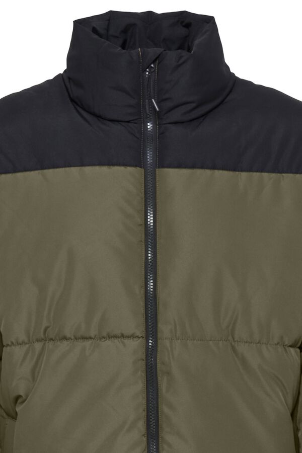Blend Two-tone puffer jacket beige