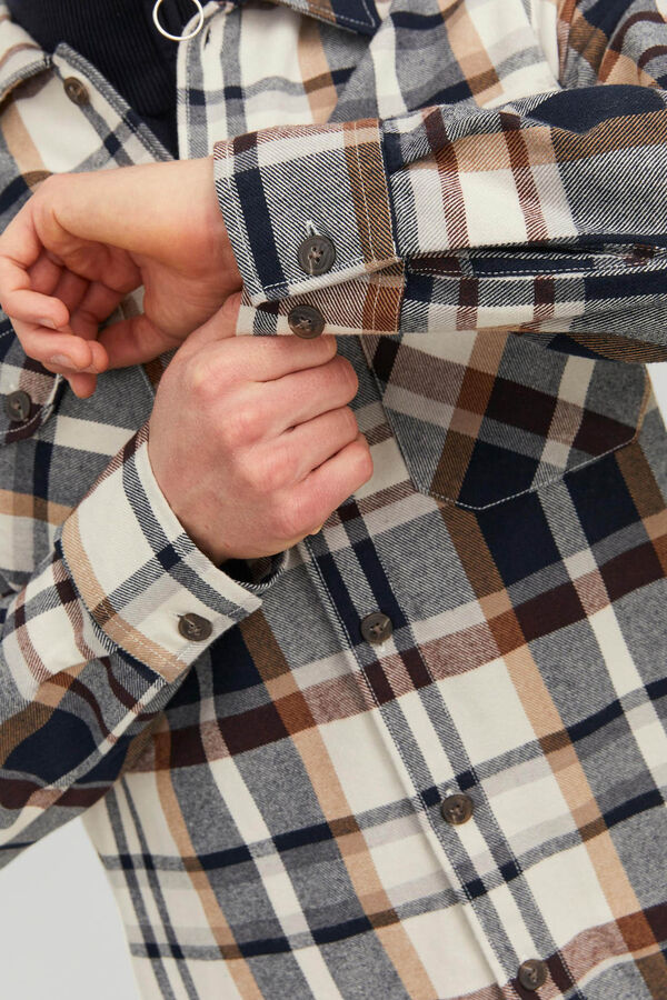 Jack & Jones Check overshirt white