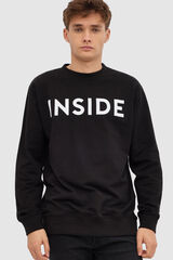 Springfield Inside print sweatshirt crna