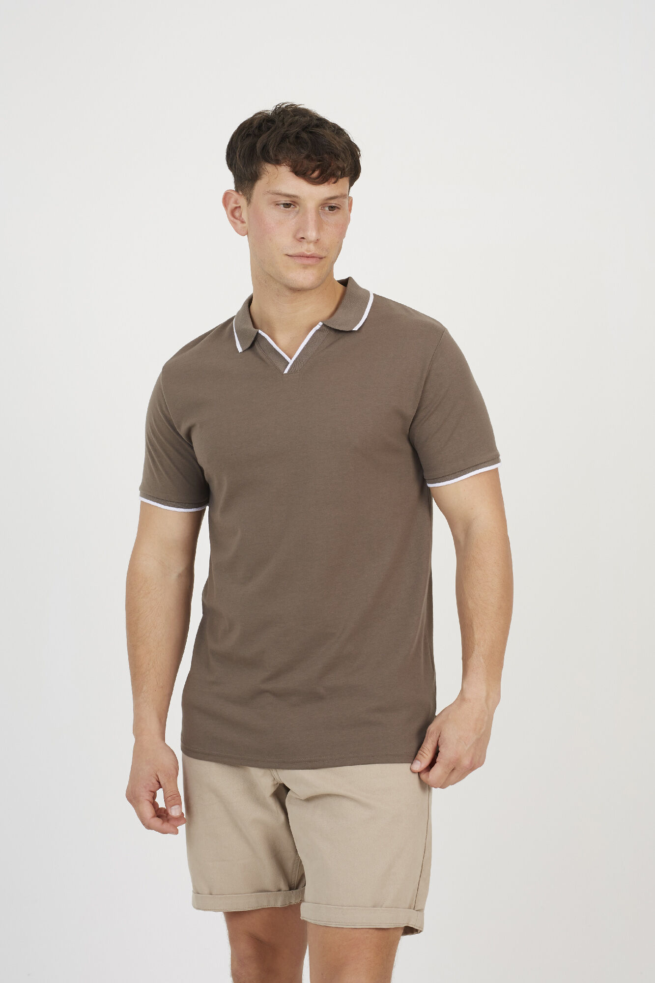 Brave Soul Polo con color en contraste