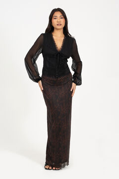 Brave Soul Falda maxi con malla