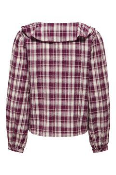 Only Blusa de folhos aos quadrados