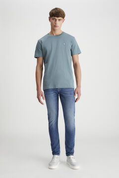 Springfield Camiseta de hombre manga corta azul medio