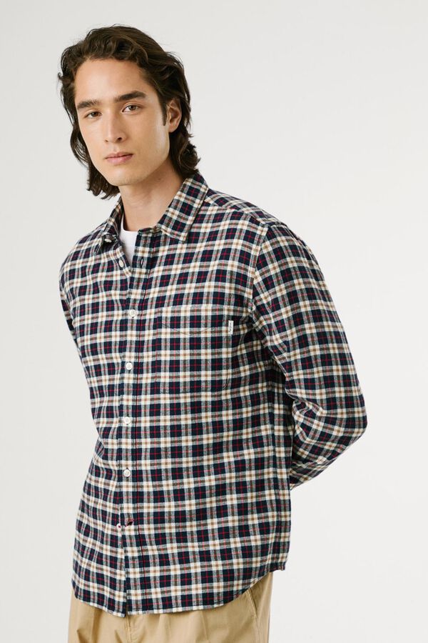 Pepe Jeans Camisa Cuadros Fit Regular azul