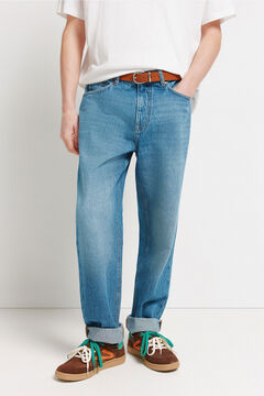 Springfield Medium wash straight fit jeans