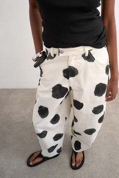 Topshop Pantal&oacute;n estampado barrel fit