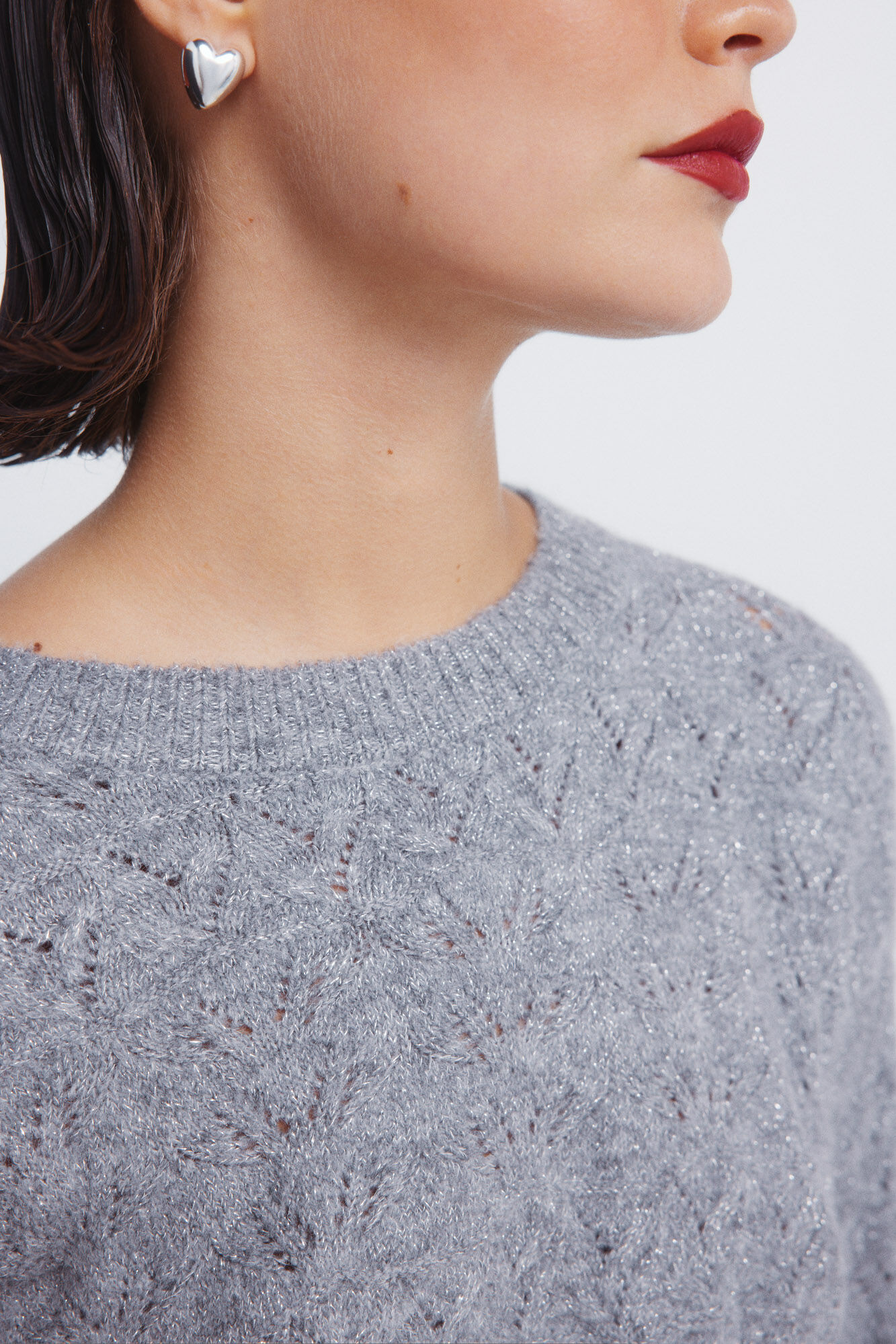 Springfield Lurex pointelle jumper