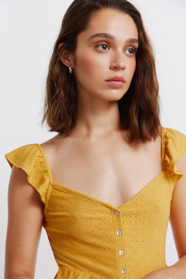 Springfield Vest top with ruffles printed