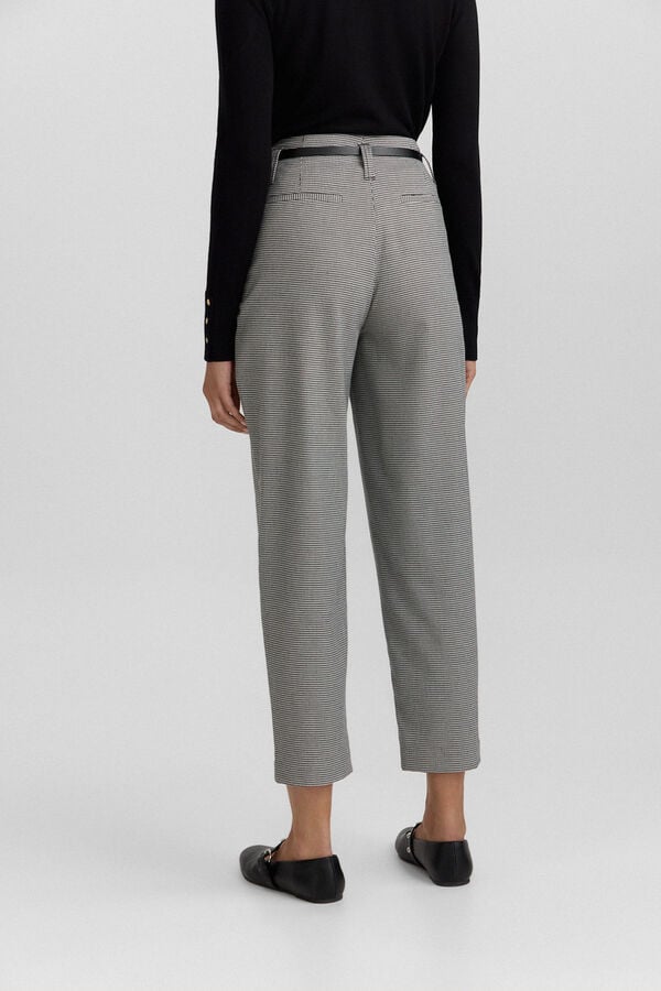 Springfield Tailored trousers with belt beige