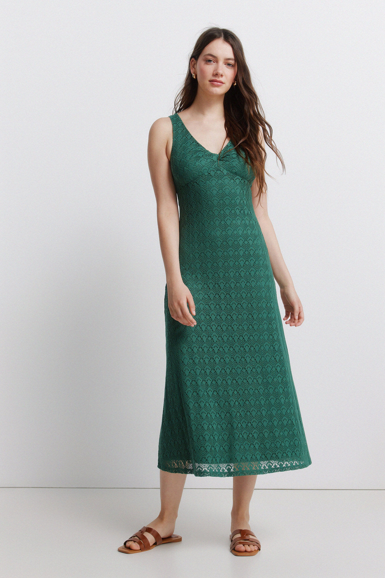 Springfield Vestido midi crochet