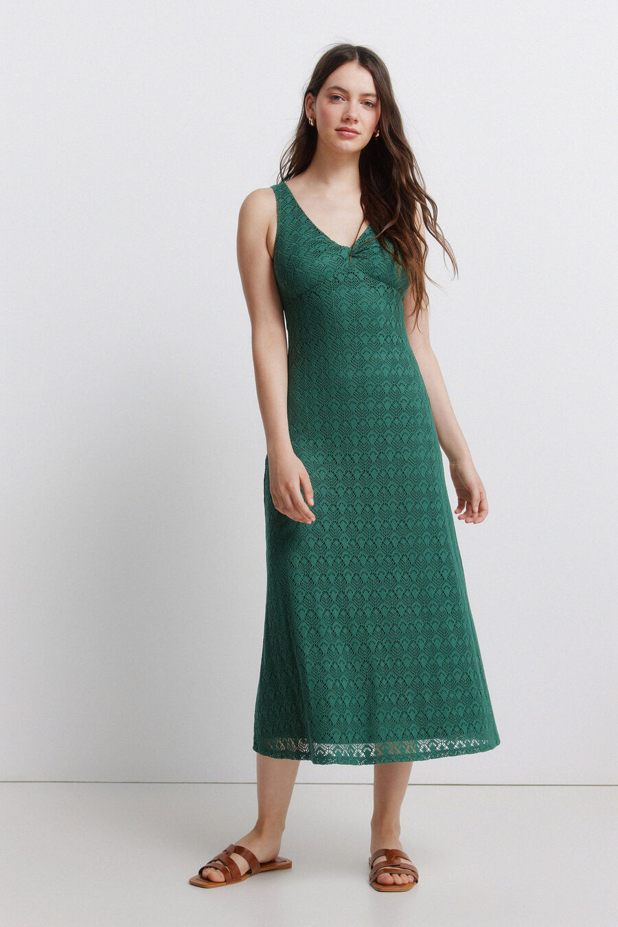 Vestido midi crochet