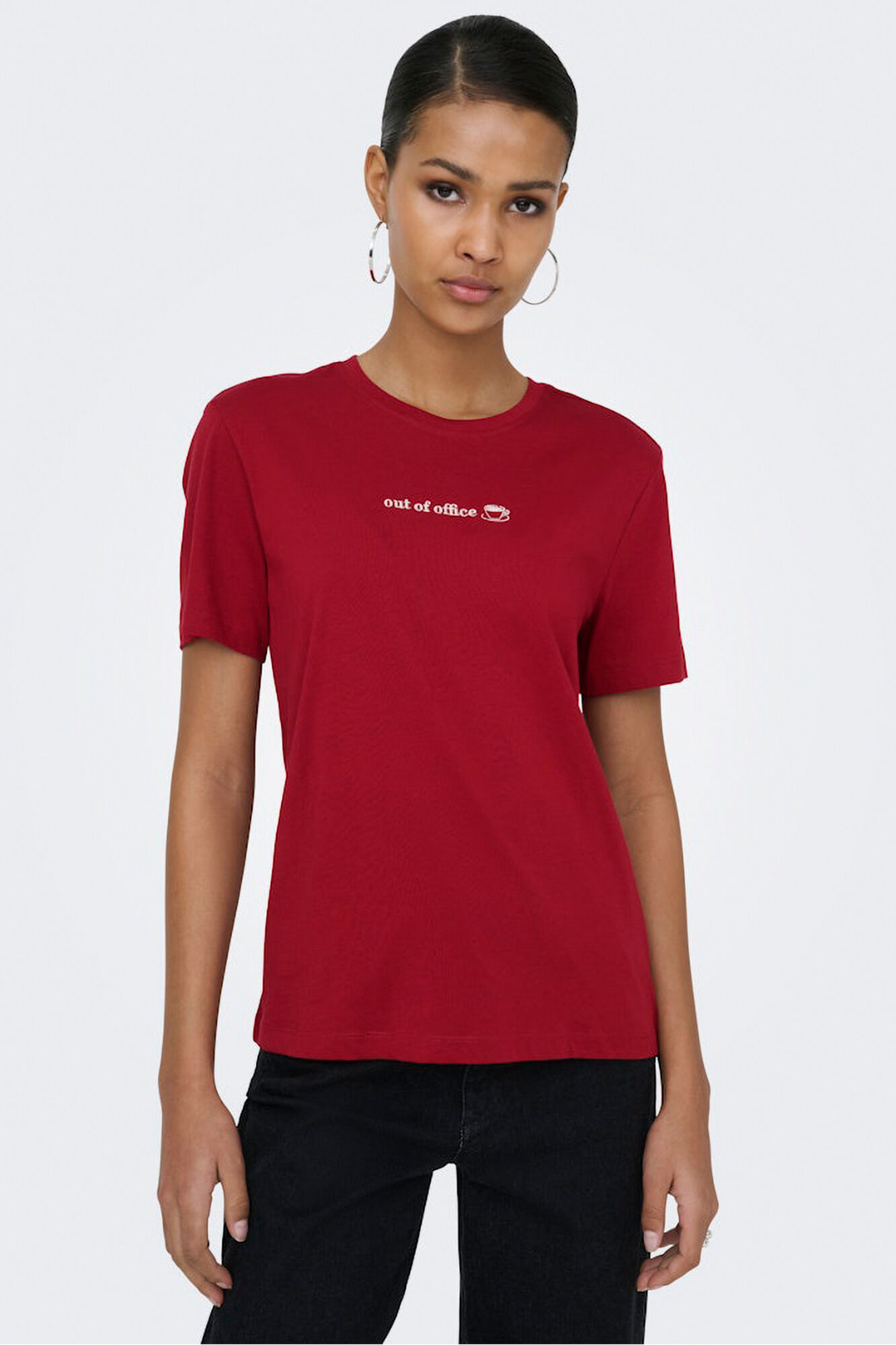 Only Front-Text-T-Shirt