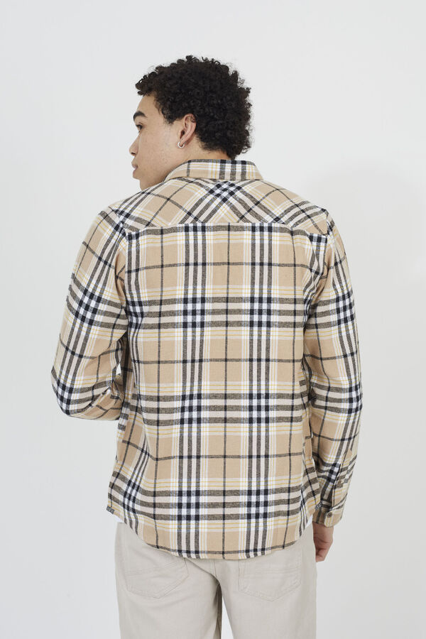 Brave Soul Camisa a cuadros beige