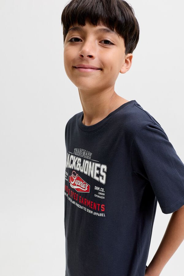 Jack & Jones Junior T-shirt regular estampada azul