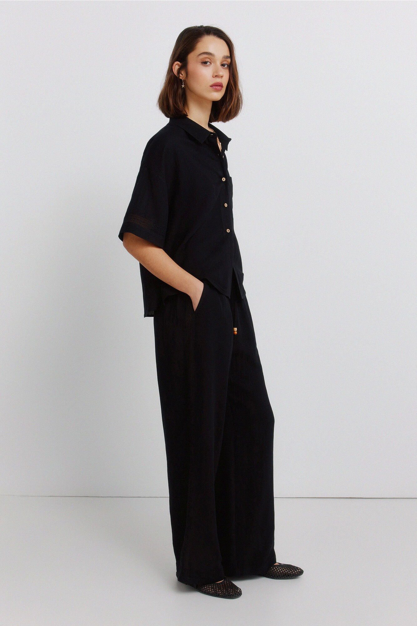 Springfield Lace drawstring trousers